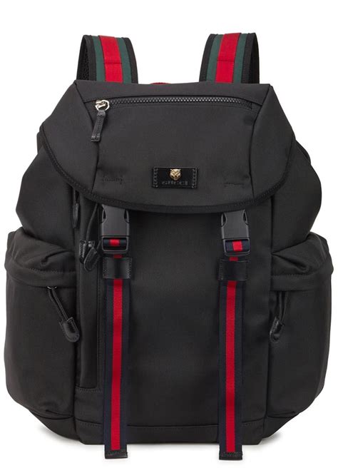 gucci canvas backpack black.